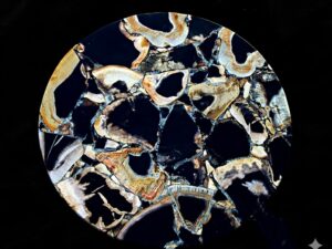 GemWood Studios – Petrified Galaxy Luxe Round Table